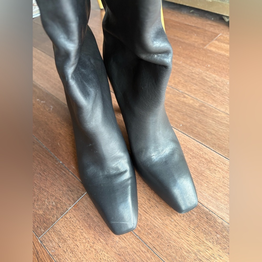 Balenciaga Boots Women's Black Falcon 105mm Leather Knee Boots EUR 39 US 9 - Picture 11 of 16